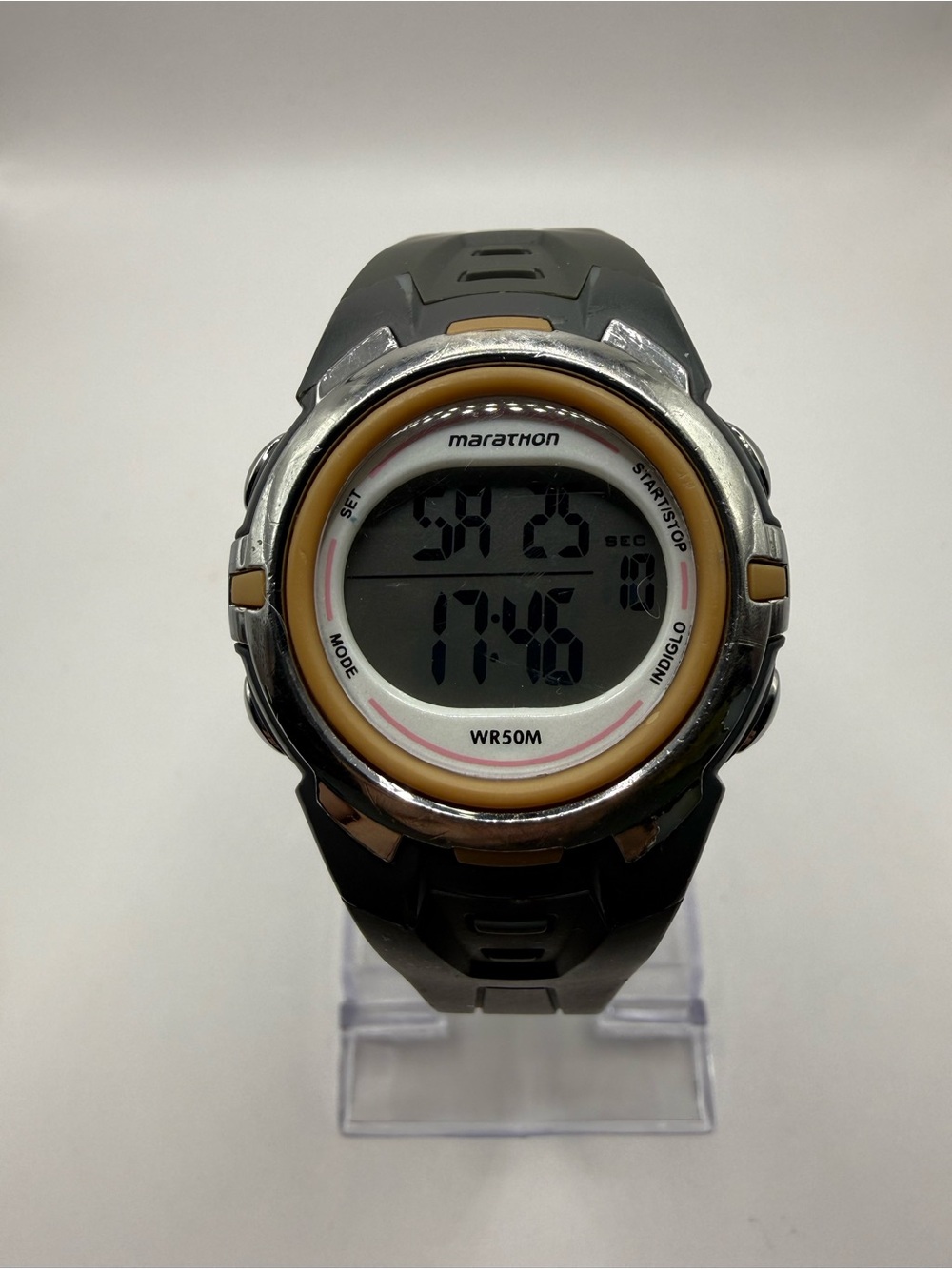 Timex Marathon Women's Sport Black/Green Resin Digital Watch - (New Battery)